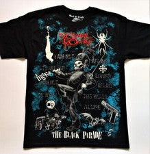 Camiseta MY CHEMICAL ROMANCE RARA Logo Bordado Emo Negra Desfile Punk Oscura