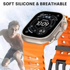 Correa Para Apple Watch Ultra Banda Original Ocean Belt iWatch Serie 9 10 8 7