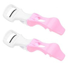 Rizador de pestañas rosa maquillaje duradero herramienta de belleza reutilizable ligero para ojos
