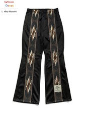PANTALONES CÁLIDOS HIRATA ESTILO JAPONÉS 25AW BORDADO ÉTNICO ELÁSTICO PANTALONES