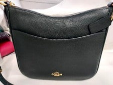BOLSO BANDOLERA CHAISE MUJER COACH CUERO VERDE GUIJARRO PULIDO 35543