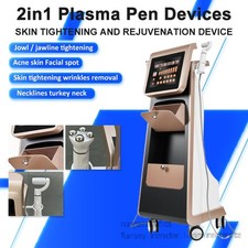 Pluma de plasma de fibroblastos 2 en 1 microcorriente R-F máquina antienvejecimiento para el cuidado de la piel facial