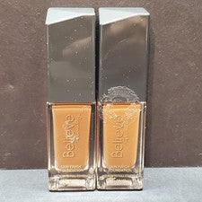 Base de maquillaje Believe Beauty Skin Finish SABLE cobertura media a completa paquete de 2
