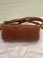 Nuevo con etiquetas Bolso Coach Pequeño Barril en Latón/Arcilla Gamuza y refinado cuero de becerro CDY81