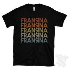 CAMISETA FRANSINA ESTILO RETRO REPETIDO Hombre y Mujer Novedad Genial Nombre Regalo