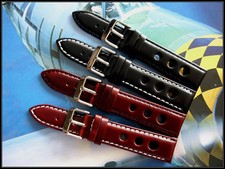 Correa de reloj de cuero aceitoso para carreras Rally GT3 IW SUISSE 18m 20m 22m
