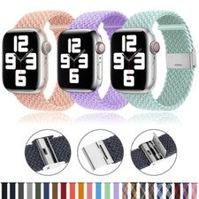 Correa deportiva de nailon trenzada para Apple Watch 10 9 8 7 6 5 SE 40-49 mm Ultra 3 2