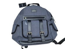 Mochila London Fog 100 Aniversario Grande Gris Denim Bolso de Viaje Cierre con Cremallera NW
