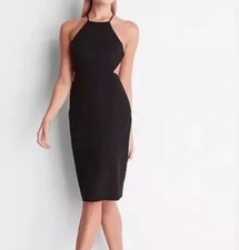 Vestido Express Bodycon Recorte Para Mujer Negro XL Cóctel Fiesta Moderno Elegante