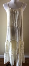 "Vestido sin mangas para mujer Melloday estilo pradera, nuevo con etiquetas, talla M, amarillo mantequilla"