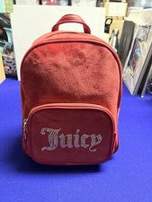 Mochila Juicy Couture Velour Big Spender roja fresca nueva