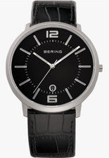Reloj BERING Unisex Analógico Cuarzo Colección Clásica con Correa de Cuero de Becerro