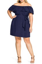 Vestido para mujer talla grande City Chic Sweet Lover fuera del hombro, talla X-grande/22W