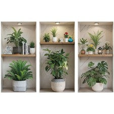 Pegatinas de pared 3D para decoración de interiores y interiores de plantas pegatinas de pared de dormitorio