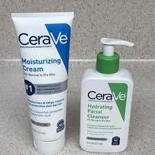 CeraVe Crema Hidratante e Hidratante Limpiador Facial Set Cuidado de la Piel, Paquete Combo