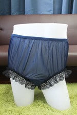 #B2 Estilo Vintage 2XL/ElásticoW.24-42" Azul Nylon Calzoncillos Completos Bragas Ropa Interior