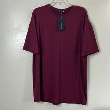 Moda Nova Rojo Mangas Cortas Mujer Camiseta Vestido Talla Pequeña