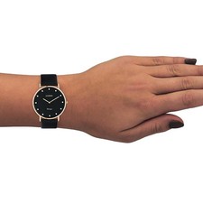 Oozoo Cuero Reloj Unisex C20249 Análogo de Cuarzo Pulsera Negro Vintage UOC20249