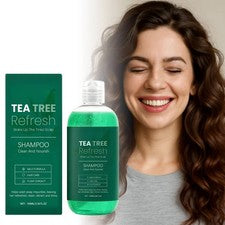 Champú orgánico con aceite de árbol de té extracto de plantas champú anticaspa para cabello a base de hierbas