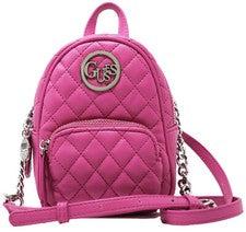 NUEVO Guess Para Mujer Rosa Acolchado Mini Mochila Estilo Bandolera Bolso de Mano