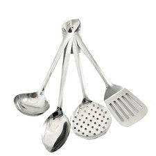 ¡4 utensilios de cocina de acero inoxidable!