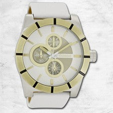 Oozoo Reloj De Pulsera Para Hombre Timepieces Analógico De Cuero Blanco UOC6430A