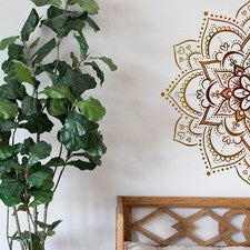 Calcomanías de pared decorativas de mandala para sala de estar dormitorio baño para