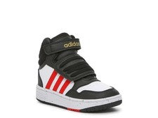 Adidas Hoops MID 3.0 AC HR0229 para niños pequeños negro blanco rojo 100 % auténtico nuevo