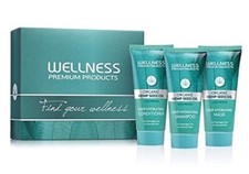 Wellness Premium Products Top 3 Caja de Viaje, Champú, Acondicionador, Mascarilla Facial