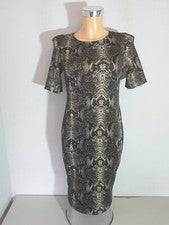 MARINA KANEVA LONDON Kleid Shirtkleid Gr. S ( 8 ) Kurzarm Animal Print NEU