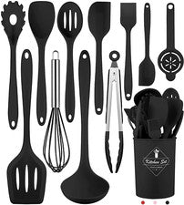 Juego de utensilios de cocina, accesorios Espátula Cucharas Cocinar 12 Piezas