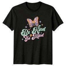 Camiseta para mujer Be Kind To Ya Mind estilo retro gráfico mariposa
