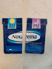Crema para la piel original vintage Noxzema AM/PM paquete de muestra doble bolsa - ¡Rara!