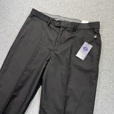 Pantalones de vestir Demantie Italy Tissuto para hombre 36 x 30 negro estilo Tetron MP101 NUEVOS CON ETIQUETAS