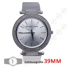 Nuevo Michael Kors MK3367 39mm plata Darci acero inoxidable moda cuarzo reloj para mujeres