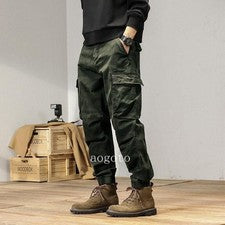 Moda Para hombres Jóvenes Pantalones Carga Patrón Camuflaje Multi Bolsillos Pantalones Informales