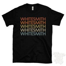 CAMISETA WHITESMITH ESTILO RETRO REPETIDO Hombre y Mujer Novedad Genial Nombre Regalo