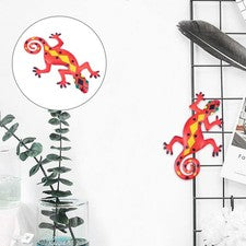 Decoración del Hogar Hierro Gecko Colgante Arte de Pared Adorno Decorativo Gecko Accesorio