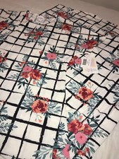 Vestido Lularoe Maria Mujer M 🦄 Maxi Blanco Enrejado Rosas M 10-12 Vestido Largo Nuevo