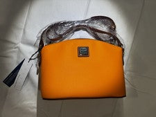Bolso Bandolera Dooney & Bourke Kirby Robin Nuevo Con Etiquetas Para Mujer Cuero Naranja