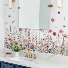 Calcomanías de pared florales ambiente del hogar murales de pared extraíbles arte de pared decorativo