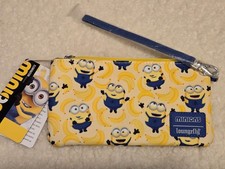 Nuevo Loungefly Despicable Me Minions Nylon Cremallera Bolsa Portatarjetas Muñequera