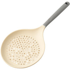 Antideslizante para mango Cuchara ranurada de silicona para drenaje de pasta y albóndigas