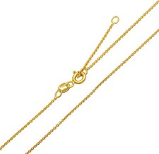 Cadena de anclaje de plata de ley 925 chapada en oro 1,1 mm 35-60 cm cadena de plata cadena de mujer
