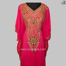 Vestido de Dama de honor D260 Elegante Farasha Étnico Abaya Marroquí Kaftan