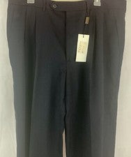 Pantalones Luca Rossi Azul Marino Talla 38 Estilo John Pantalones Plisados Nuevos