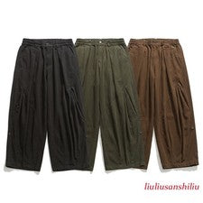 Pantalones cargo de trabajo 100 % algodón estilo japonés para hombre pantalones rectos sueltos informales