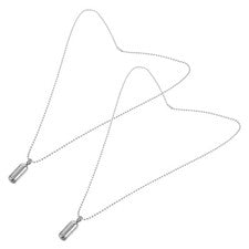 Collar de metal para mujer de 10 piezas, collar pequeño botella de perfume con rellenable