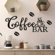 Bar de café metal arte de pared decoración colgante de pared para hogar oficina sala de estar