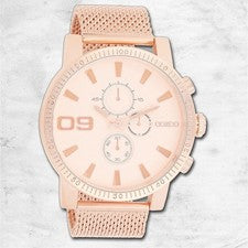 Oozoo Reloj Pulsera Hombre Relojes Análogo Metal Oro Rosa UOC9438A